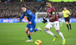 Crysencio Summerville of West Ham United and Alex Scott of AFC Bournemouth participate in...