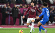 Taty Castellanos of West Ham United challenges Tyler Adams of AFC Bournemouth during the P...