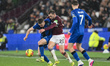 Jarrod Bowen of West Ham United challenges Adrien Truffert during the Premier League match...