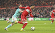 Morgan Whittaker of Middlesbrough looks to cross the ball during the Sky Bet Championship...