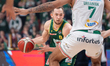 Conley Garrison plays during the basketball game between WKS Slask Wroclaw and Orlen Zasta...