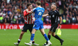 Sydie Peck of Sheffield United (L) and Svante Ingelsson of Sheffield Wednesday (R) are in...