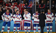 Team USA celebrates the victory during the Winter Olympic Games at the Milano Santagiulia...
