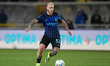 Federico Dimarco of FC Internazionale plays during the Serie A match between US Lecce and...