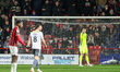 Sam Hornby of Walsall FC points to a gap in the defense during the Sky Bet League 2 match...