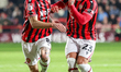 Charlie Lakin of Walsall FC and Alex Pattison of Walsall FC check their run as the referee...