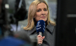 Gabby Logan from TNT Sports is present during the UEFA Champions League Knockout Play-off...