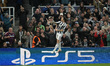 Sandro Tonali of Newcastle United celebrates after scoring their first goal during the UEF...