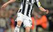 Harvey Barnes of Newcastle United plays during the UEFA Champions League Knockout Play-off...