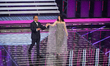 Laura Pausini and Carlo Conto attend the 76th Sanremo Music Festival 2026 at Teatro Aristo...