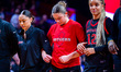 KENNEDY BRANDT (33) of the Rutgers Scarlet Knights stands for the national anthem before a...