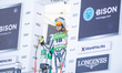 Ester Ledecka gets ready to start in the women's alpine skiing downhill during the trainin...