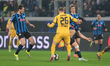Mario Pasalic of Atalanta BC 1907 contrasts with Julian Ryerson of Ballspielverein Borussi...