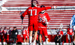 GREYSON VORGANG (77) of the Rutgers Scarlet Knights celebrates a goal during an NCAA men's...