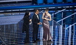 < attends the 76th Sanremo Music Festival 2026 at Teatro Ariston in Sanremo, Italy, on Feb...