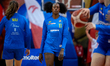 Leah Scott warms up before the basketball game between Wisla Krakow and VBW Gdynia in Krak...