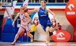 Karolina Ulan plays during the basketball game between Wisla Krakow and VBW Gdynia in Krak...
