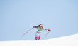 Garance Meyer participates in the women's alpine skiing downhill during the training day a...