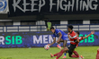 Ramon Tanque kicks the ball during the Persib Bandung vs Madura United match in the Indone...