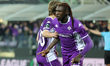 Moise Kean of ACF Fiorentina celebrates after scoring his team's goal during the UEFA Conf...