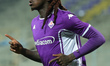 Moise Kean of ACF Fiorentina celebrates after scoring his team's goal during the UEFA Conf...