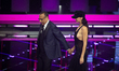 Carlo Conti and Irina Shayk attend the 76th Sanremo Music Festival 2026 at Teatro Ariston...