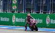 Francesco Bagnaia of the Ducati Lenovo Team participates in MotoGP Free Practice 1 at Chan...