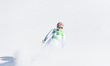 Kajsa Lie of Norway arrives at the finish line during the Audi FIS World Cup downhill race...