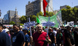 Protests against labor reform take place outside the Argentine National Congress in Buenos...