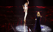 Patty Pravo and Timofej Andrijashenko attend the 76th Sanremo Music Festival 2026 at Teatr...