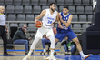 Idan Zalmanson of Israel dribbles the ball. Israel plays against Cyprus for the FIBA World...