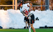 Quinn Krammer, 20, of the Princeton Tigers takes a shot during an NCAA men's lacrosse game...