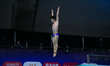 Zheng Jiuyuan of Team China competes in the Mixed Team Event Final during the World Aquati...