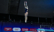 Elisa Pizzini of Team Italy competes in the Mixed Team Event Final during the World Aquati...