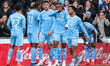 Coventry City players celebrate the goal by Haji Wright of Coventry City during the Sky Be...