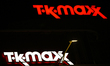 WARSAW, POLAND - FEBRUARY 26: The red and white illuminated neon signage of a TK Maxx dep...