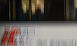 WARSAW, POLAND - FEBRUARY 26: A blurred, long-exposure capture of the PKP Intercity logo...