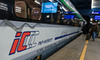 WARSAW, POLAND - FEBRUARY 26: A PKP Intercity train departs from a platform at Warszawa C...