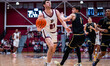 Andrew Phillips, 21, of the Lafayette Leopards drives the ball during an NCAA men's basket...