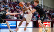 Mark Butler (10) of the Lafayette Leopards drives the ball during an NCAA men's basketball...