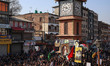 Kashmiri Shiite Muslims gather for a protest march and chant anti-U.S. and anti-Israel slo...