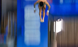 Randal Willars Valdez of Mexico competes in the Men's 10m Platform Final during the World...
