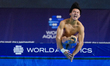 Bai Yuming of China competes in the Men's 10m Platform Final during the World Aquatics Div...