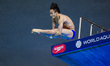 Lian Junjie of China competes in the Men's 10m Platform Final during the World Aquatics Di...