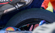 Damage occurs to the rear wheel of Marc Marquez's MotoGP race bike during the MotoGP Race...