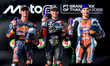 Pedro Acosta from Red Bull KTM Factory Racing, Marco Bezzecchi from Aprilia Racing, and Ra...