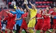 FC Twente players thank the crowd after the Dutch Eredivisie match between FC Twente and F...