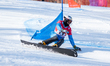 Daniele Bagozza of Italy competes during the FIS Snowboard World Cup, Parallel Giant Slalo...