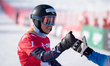 Ryusuke Shinohara of Japan competes during the FIS Snowboard World Cup, Parallel Giant Sla...