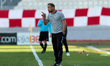 Newly appointed Hibernians head coach Andrei Agius reacts during the YoHealth Malta Premie...